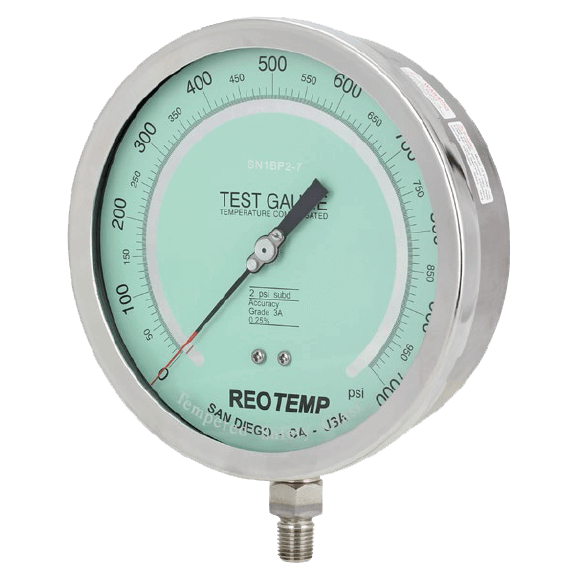 Reotemp Industrial 6" Test Gauge, Series PL60
